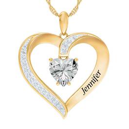 Personalized Birthstone Heart Pendant 5447 001 8 4