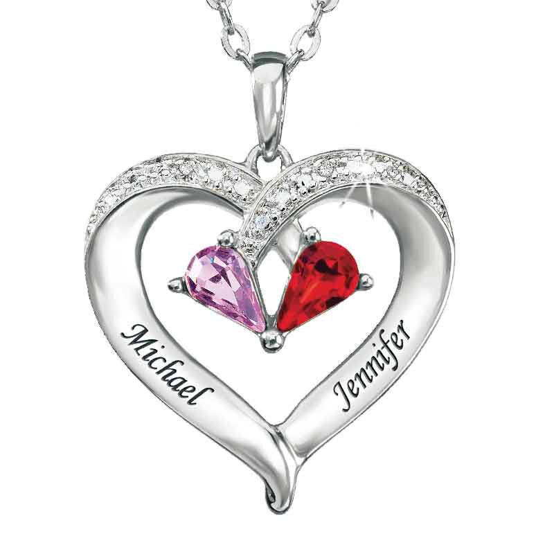 Forever Together Birthstone  Diamond Heart Pendant 4301 003 2 1