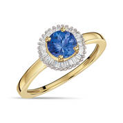 Tanzanite Diamond Halo 9kt Gold Ring 12051 0011 a main