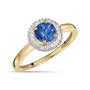 Tanzanite Diamond Halo 9kt Gold Ring 12051 0011 a main