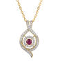 Sparkling Embrace Genuine Birthstone Pendant, Sparkling Embrace Genuine White Topaz Pendant 12302 0018 g july