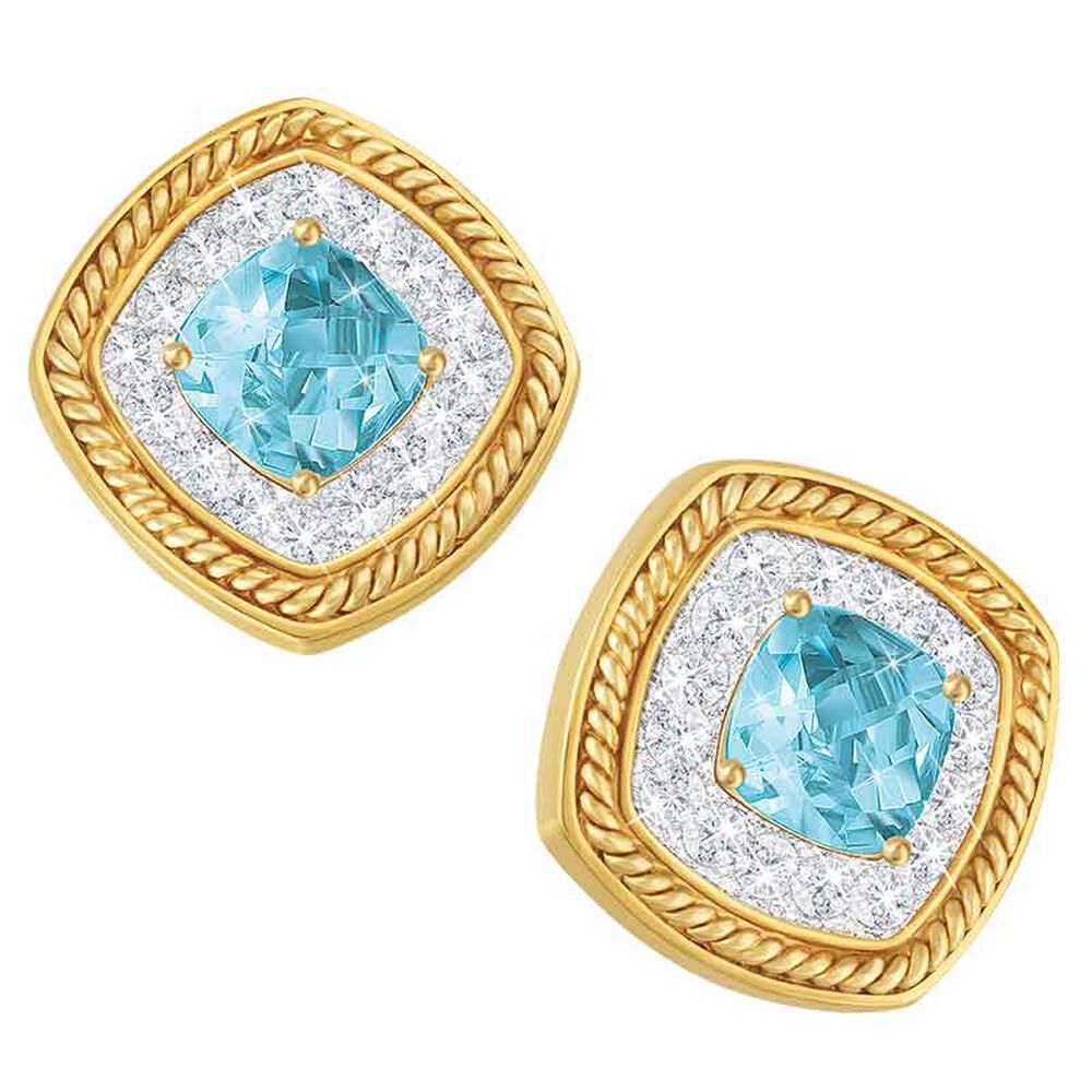 Bold Beautiful Blue Topaz Earrings