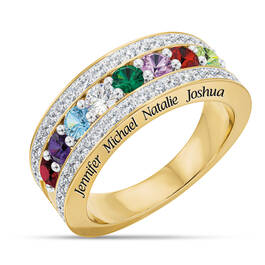 My Loved Ones Name Engraved Birthstone Diamond Ring 10460 0010 a main