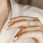 Personalized Birthstone & Diamond Harmony Ring, Birthstone & Diamond Harmony Ring 12354 0015 n model