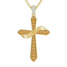 The Birthstone  Diamond Cross Necklace 6787 001 4 11