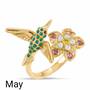 A Colorful Year Crystal Rings   Sizes 5 8 6115 001 7 5