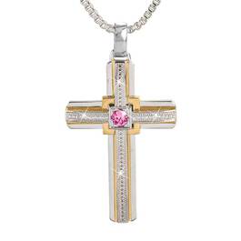 Birthstone Salvation Mens Pendant 6007 001 8 10