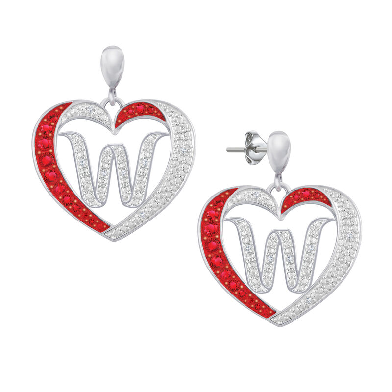 Diamond Initial Heart Earrings 10926 0026 w initial w
