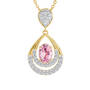Birthstone Drop Necklace, Birthstone Drop Pendant 6930 0044 j october
