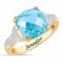 Birthstone & Diamond Ring, Birthstone Diamond Ring 1159 001 5 12