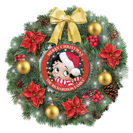 Betty Boop Lit Christmas Wreath 6945 0021 a main