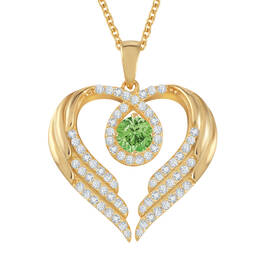 Birthstone Pendant Angel Heart Wing 6721 0013 i august