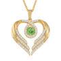 Birthstone Pendant Angel Heart Wing 6721 0013 i august