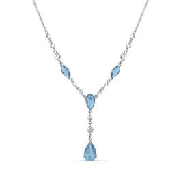 White Blue Topaz Necklace Earring Set 11142 2093 b pendant
