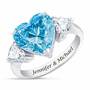 Birthstone Triple Heart Ring 1516 002 1 3