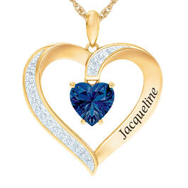 The Birthstone Heart Pendant 6015 0026 i september