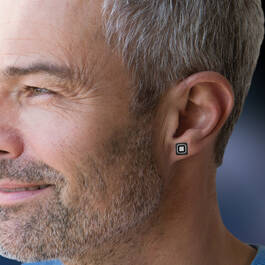 Black Ice Mens Diamond Earrings 10977 0016 m model