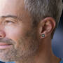 Black Ice Mens Diamond Earrings 10977 0016 m model