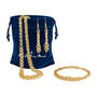 Golden Glamour Necklace Earrings Bracelet Set 11848 0011 g giftpouch