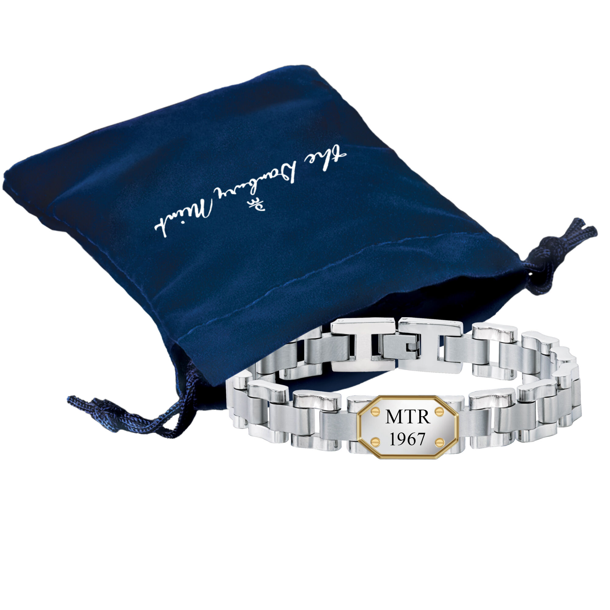 Personalized Birth Year Commemorative Bracelet 10104 0020 g gift pouch