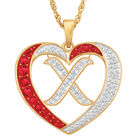 Personalized Diamond Heart Pendant 2300 0011 x initial X