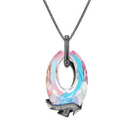 The Shimmering Sea Personalized Crystal Black Pendant 12529 0015 c back