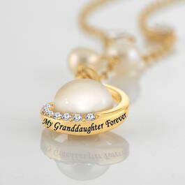 My Granddaughter Forever Pearl and Crystal Necklace 10881 0011 b sentiment