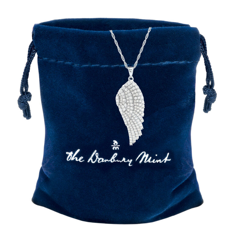 The Personalized Angel Wing Pendant 10835 0018 g gift pouch