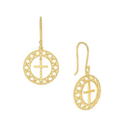 Shining Light Cross Pendant Earring Set 10227 0014 b earrings