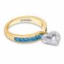 Birthstone  Diamond Charm Ring 2145 002 8 12