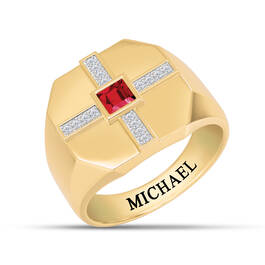 Holy Cross Mens Birthstone Diamond Ring 10700 0010 a main