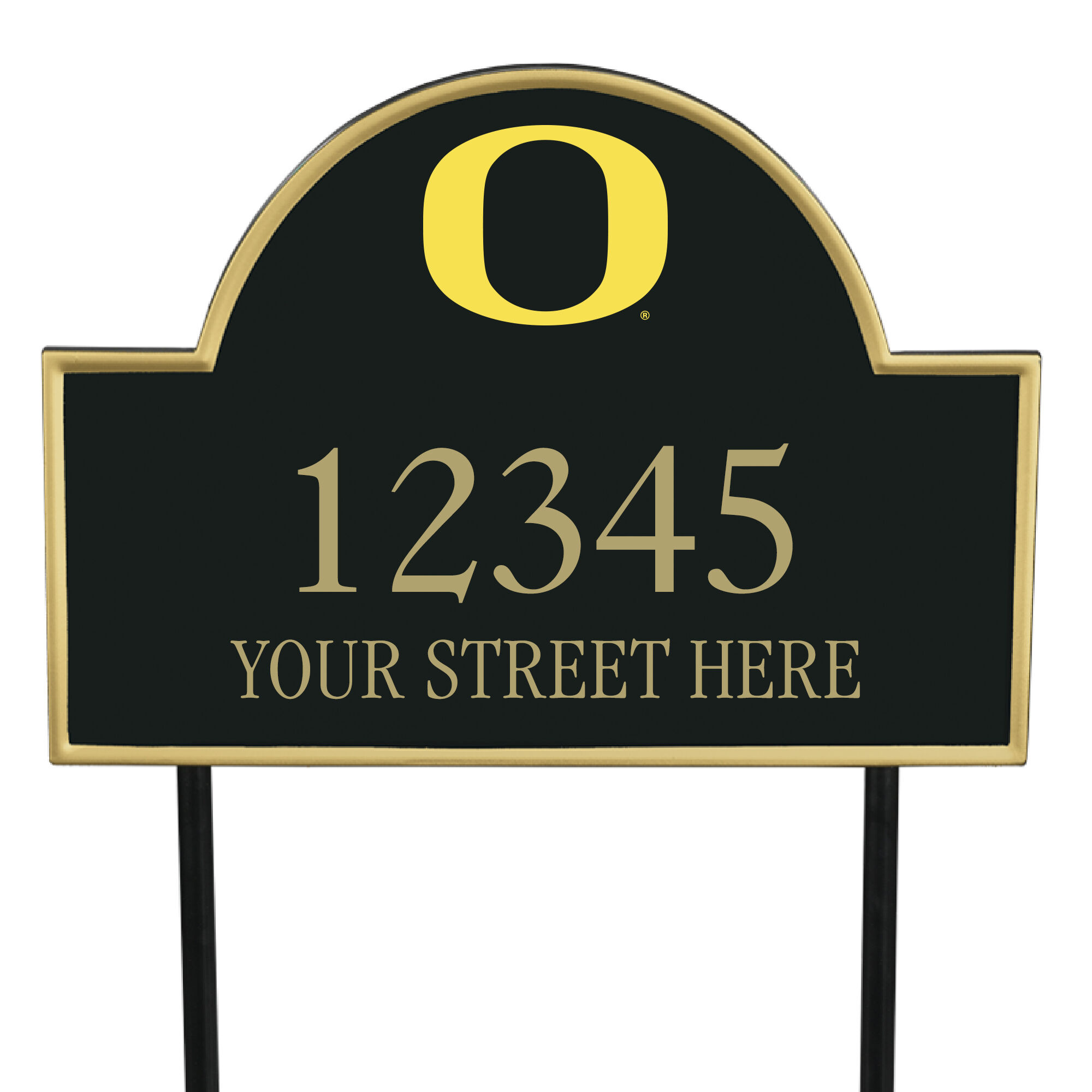 Personalized Home Address Sign Aluminum 6" x 10" Custom House Number Left Arrow 