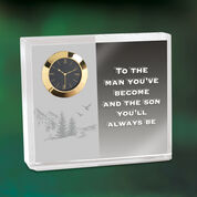 To The Man You ve Become Personalized Son Crystal Desk Clock 10614 0015 b clock