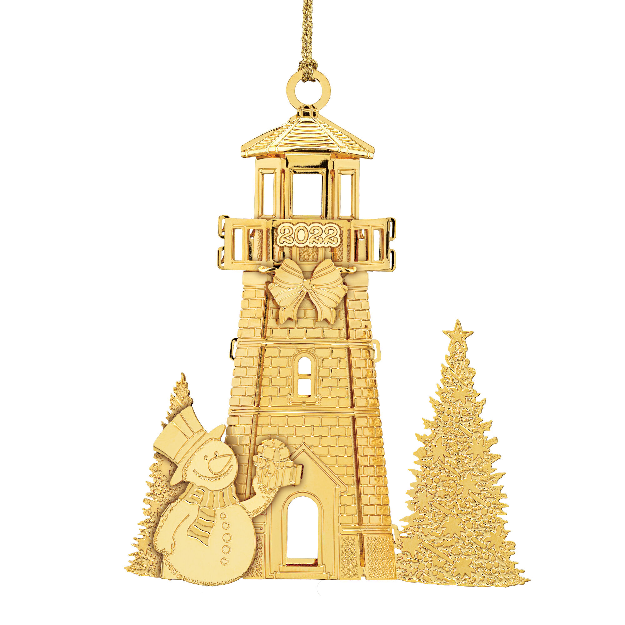 2022 Gold Ornament Collection 6536 0026 g lighthouse