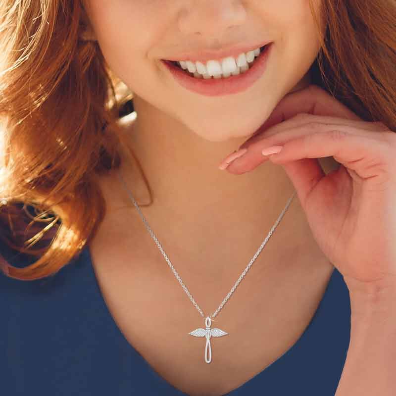 Touched by an Angel Cross Pendant 2673 001 0 3