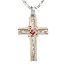 Birthstone Salvation Mens Pendant 6007 001 8 7