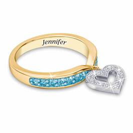 Birthstone  Diamond Charm Ring 2145 002 8 3