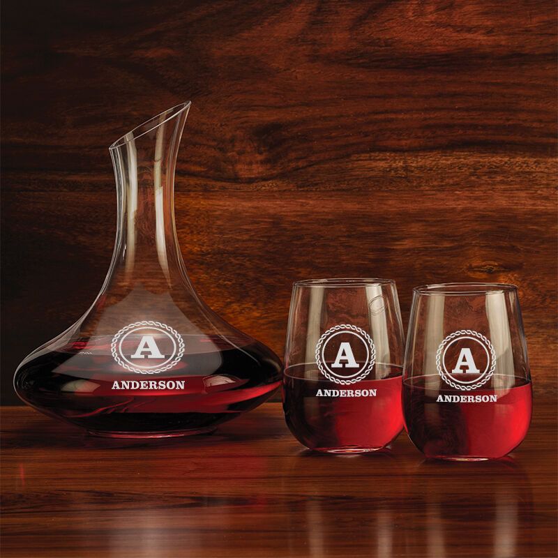 The Personalized Wine Decanter Set