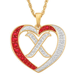 Personalized Diamond Initial Heart Pendant with FREE Poem Card 2300 0060 x initial