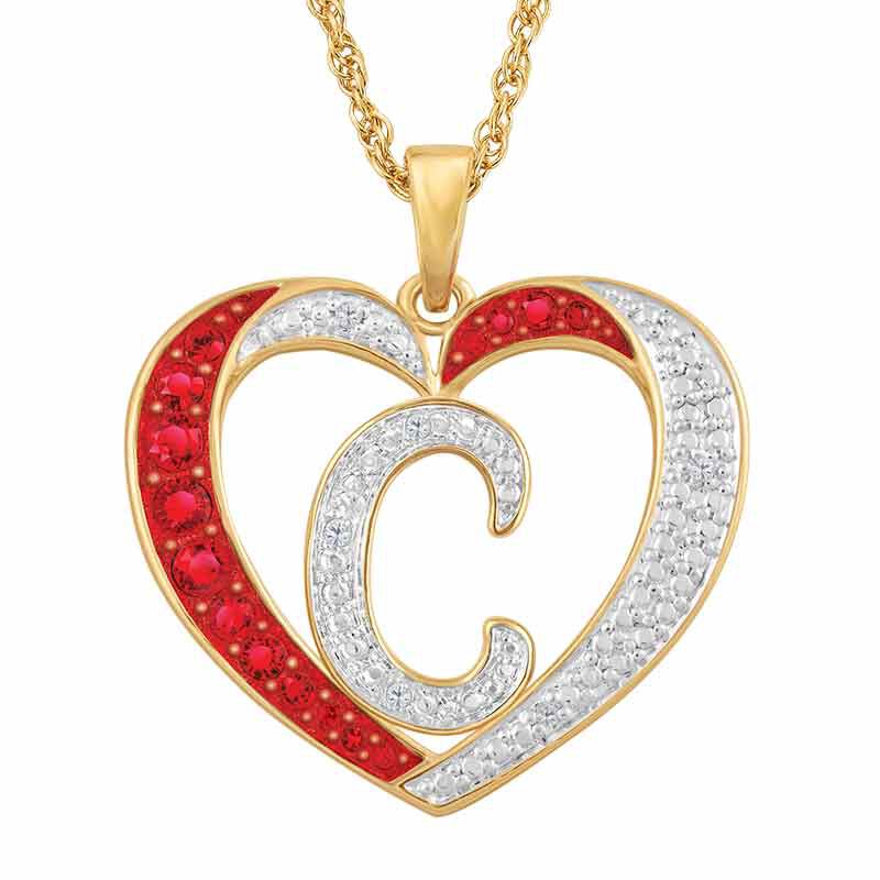 Personalized Diamond Initial Heart Set 2300 005 2 2