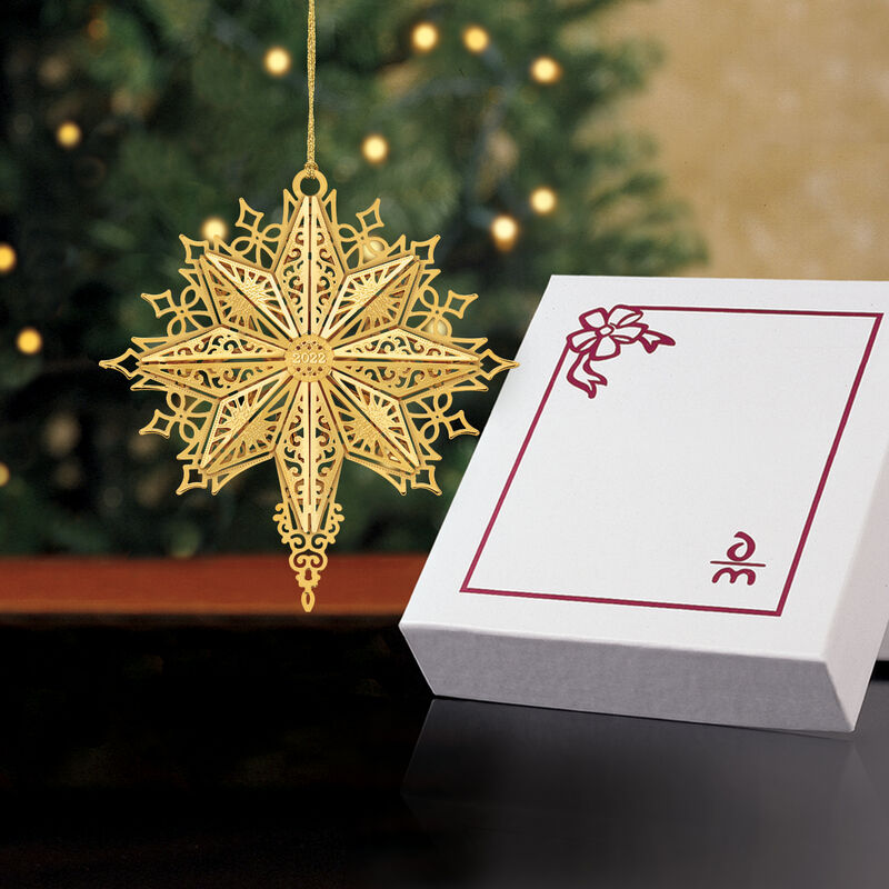 Annual Gold Christmas Ornament 11016 0033 g gift box
