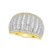 Fancy Genuine Diamond 14K Y Gold Dome Ring 11142 0188 a main