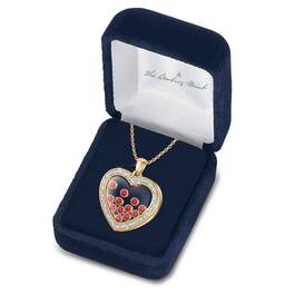 Dozen Rubies Floating Gemstone Pendant 1348 001 7 3