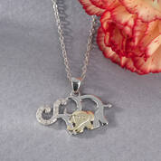 Mother Child Diamond Elephant Pendant 11142 0741 m lifestyle