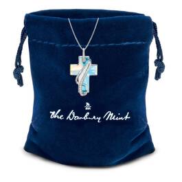 Shimmering Sea Crystal Cross Pendant 12133 0013 g giftpouch