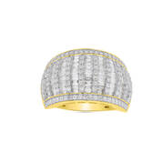 Fancy Genuine Diamond 14K Y Gold Dome Ring 11142 0188 b alt