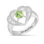 Genuine Birthstone & Diamond Ring, Personalized Genuine Birthstone Diamond Ring 11066 0016 h august