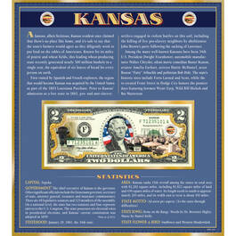 The United States Enhanced Two Dollar Bill Collection 6448 0031 a Kansas