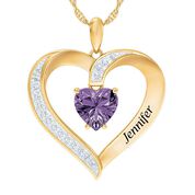 Personalized Birthstone Heart Pendant 5447 001 8 2