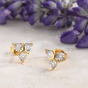 Diamond Trio Stud Earrings 11142 0717 m lifestyle